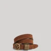 CIRCULAR LOGO SUEDE BELT -Winter Clothes Store PL020829 898 01 FL