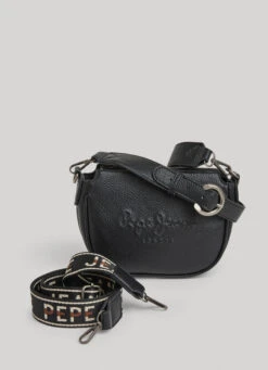 EMBOSSED LOGO SHOULDER BAG