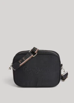 EMBROIDERED LOGO CAMERA CROSSBODY BAG