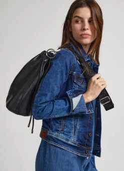 EMBOSSED LOGO BUCKET BAG