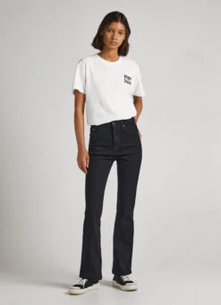 HIGH-RISE FLARE FIT JEANS