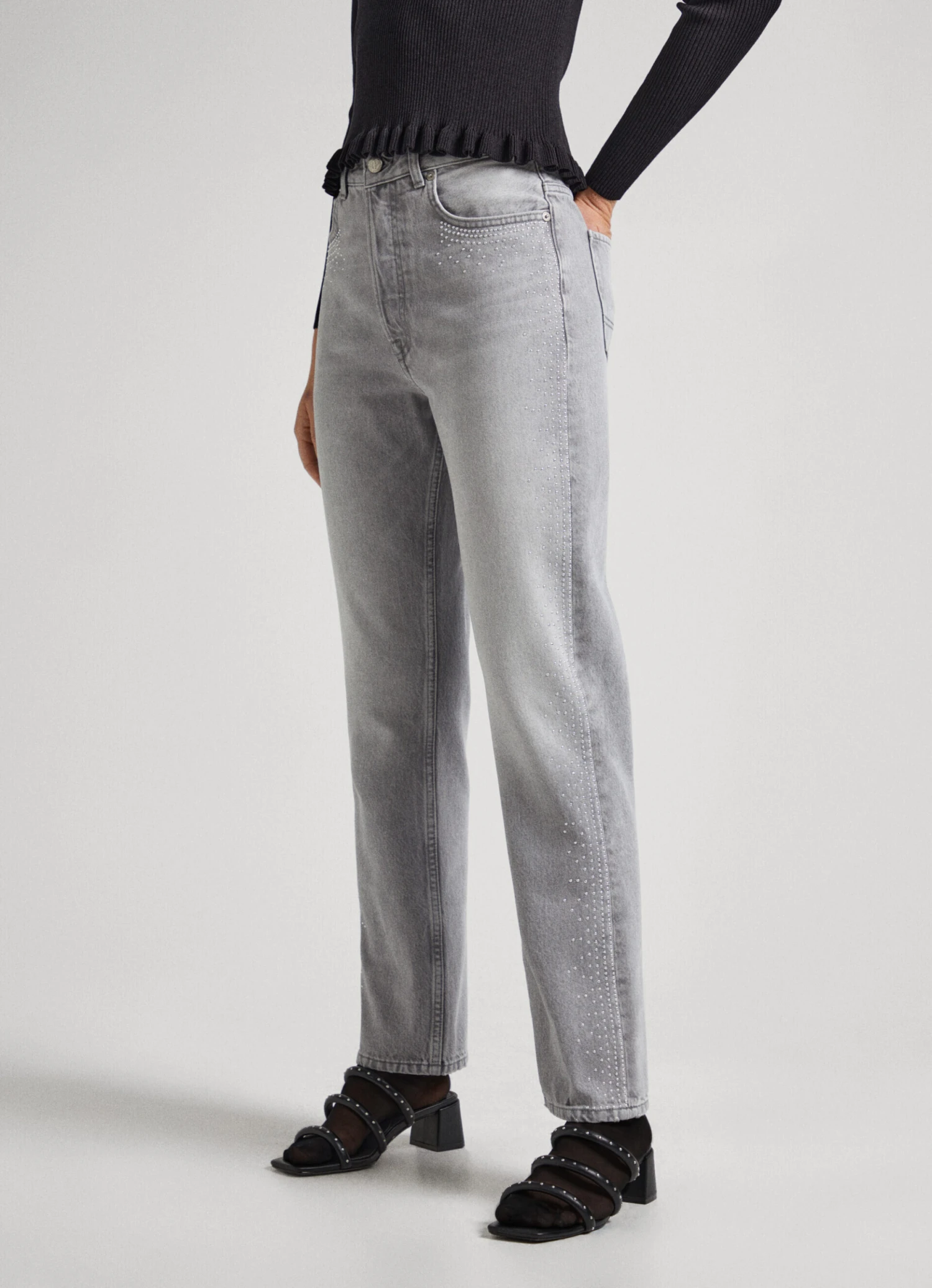 HIGH-RISE STRAIGHT FIT JEANS 4 HIGH-RISE STRAIGHT FIT JEANS - Image 2