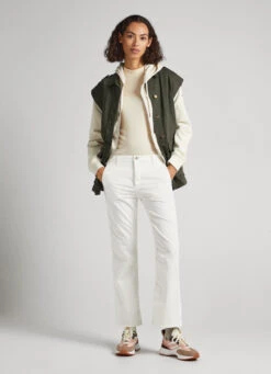 FLARE FIT CHINO TROUSERS