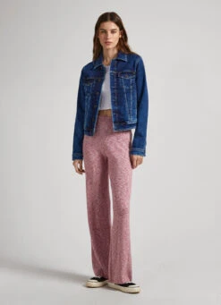 COTTON MELANGE TROUSERS