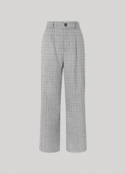 STRAIGHT CHECKED TROUSERS 15 STRAIGHT CHECKED TROUSERS -Winter Clothes Store PL211679 0AA 01 FL