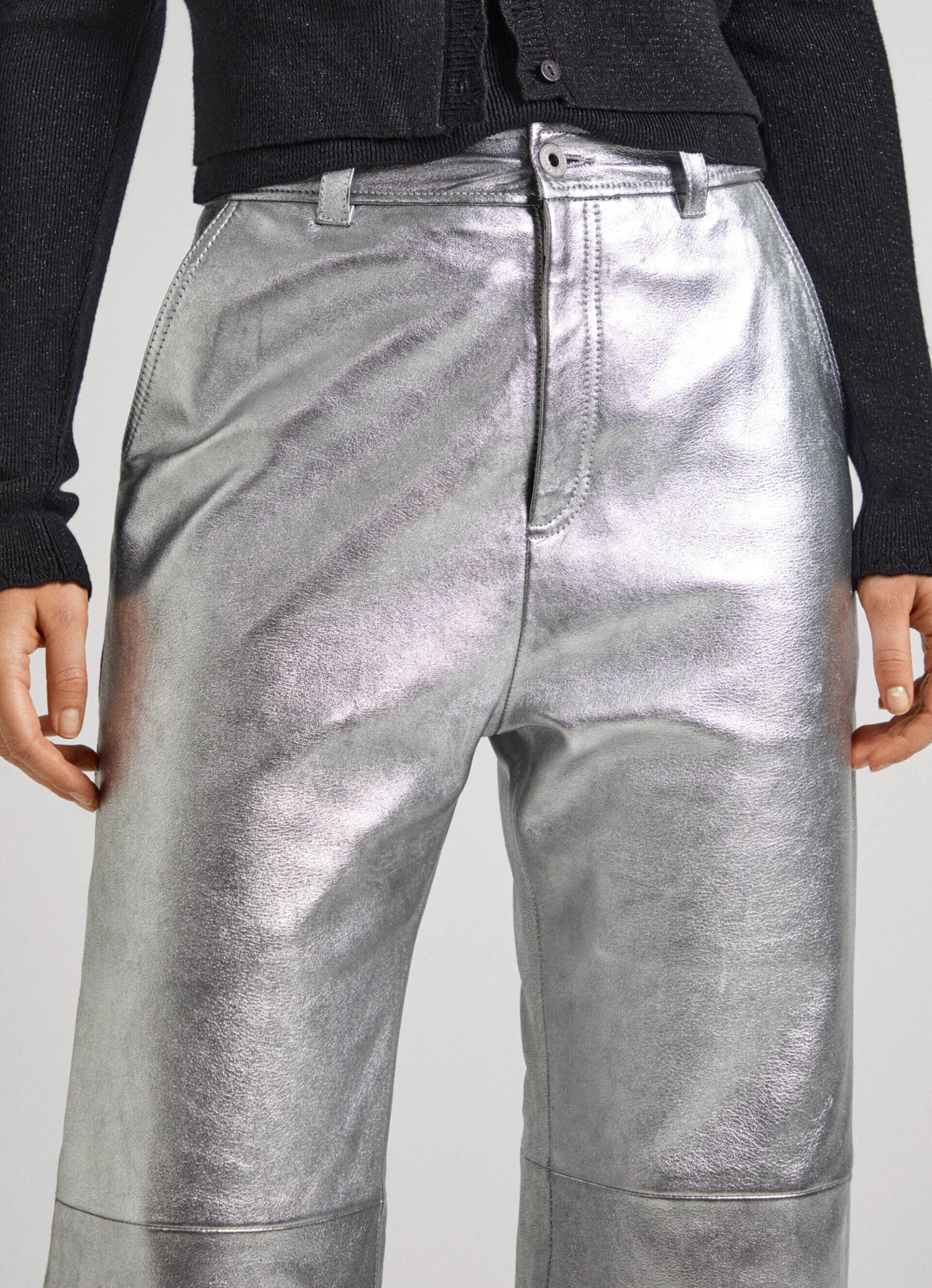 LEATHER SILVER TROUSERS 5 LEATHER SILVER TROUSERS - Image 3