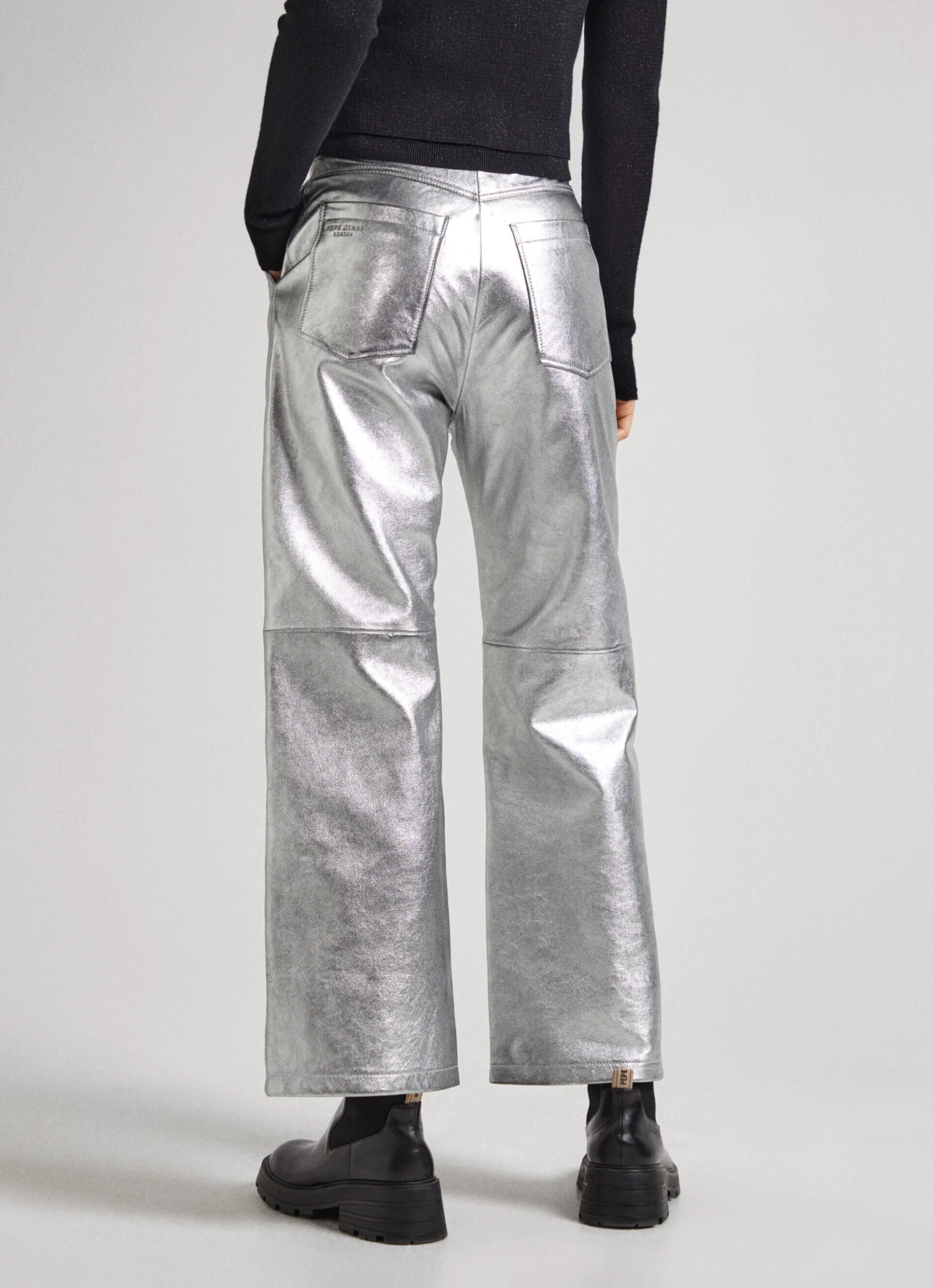 LEATHER SILVER TROUSERS 6 LEATHER SILVER TROUSERS - Image 4