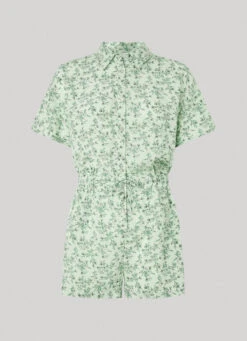 SHORT FLORAL PRINT JUMPSUIT -Winter Clothes Store PL230461 0AA 01 FL