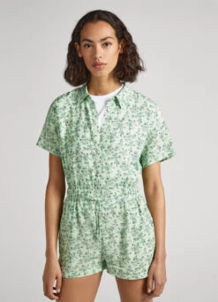 SHORT FLORAL PRINT JUMPSUIT