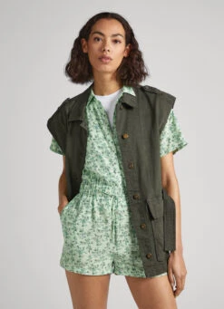 SHORT FLORAL PRINT JUMPSUIT -Winter Clothes Store PL230461 0AA 04 MO