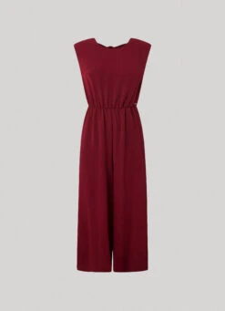 LONG JUMPSUIT IN CREPE FABRIC -Winter Clothes Store PL230464 299 01 FL