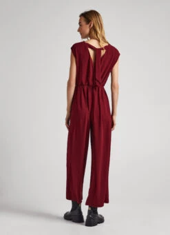 LONG JUMPSUIT IN CREPE FABRIC -Winter Clothes Store PL230464 299 05 MO
