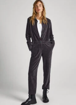 ELASTIC CORDUROY JUMPSUIT