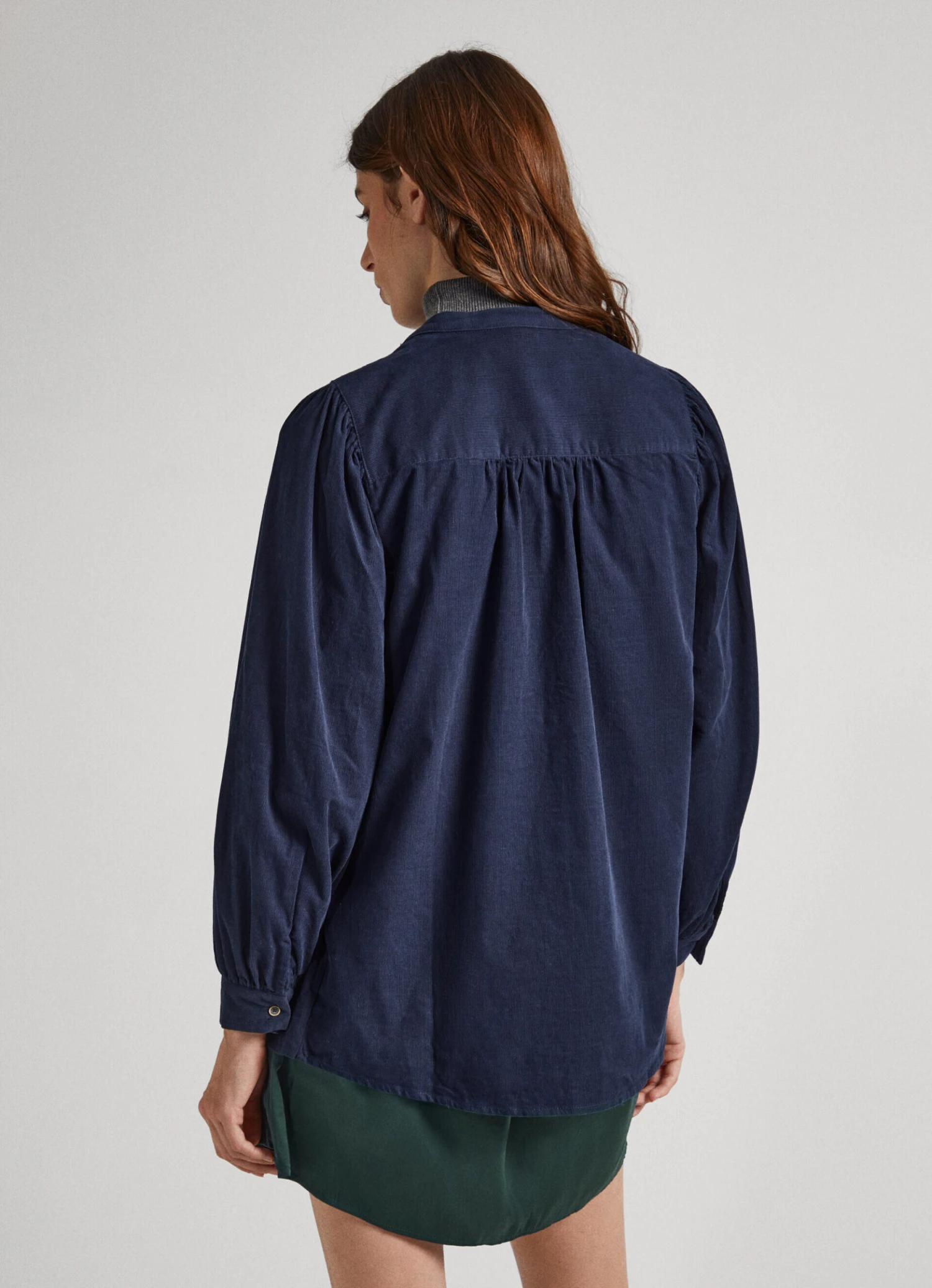 MANDARIN COLLAR CORDUROY BLOUSE 6 MANDARIN COLLAR CORDUROY BLOUSE - Image 4