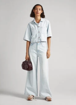 SHORT SLEEVE DENIM SHIRT 9 SHORT SLEEVE DENIM SHIRT -Winter Clothes Store PL304597 000 02 MO