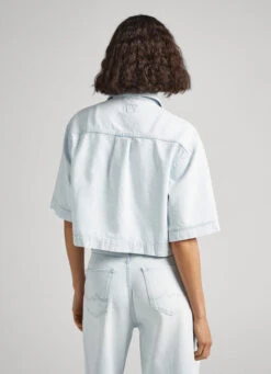 SHORT SLEEVE DENIM SHIRT 11 SHORT SLEEVE DENIM SHIRT -Winter Clothes Store PL304597 000 04 MO