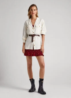 LONG RELAXED FIT OVERSHIRT -Winter Clothes Store PL304600 804 02 MO