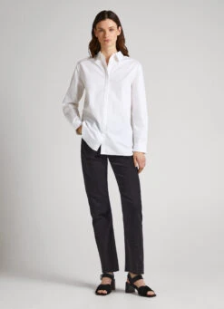 COTTON POPLIN OVERSIZE FIT SHIRT -Winter Clothes Store PL304603 800 02 MO