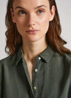 SHORT SLEEVE SHIRT WITH OPENWORK DETAILS -Winter Clothes Store PL304604 728 04 MO