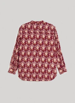 LONG GEOMETRIC PRINT BLOUSE -Winter Clothes Store PL304615 0AA 03 FL