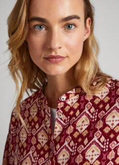 LONG GEOMETRIC PRINT BLOUSE -Winter Clothes Store PL304615 0AA 04 MO