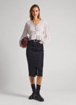 STRIPE PRINT TOP -Winter Clothes Store PL304617 0AA 02 MO