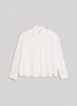 STRIPED COTTON DOBBY SHIRT -Winter Clothes Store PL304618 808 01 FL