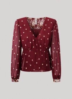 DOT PRINT BLOUSE -Winter Clothes Store PL304622 0AA 01 FL