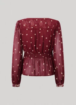 DOT PRINT BLOUSE -Winter Clothes Store PL304622 0AA 02 FL