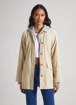 CORDUROY OVERSHIRT WITH BELT