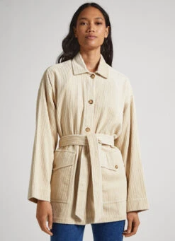 CORDUROY OVERSHIRT WITH BELT -Winter Clothes Store PL304659 847 03 MO