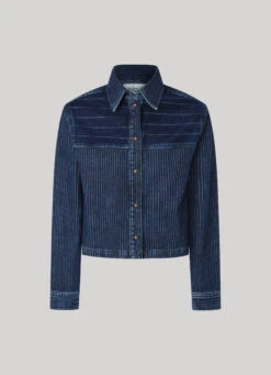 REGULAR FIT DENIM OVERSHIRT -Winter Clothes Store PL304660 000 01 FL