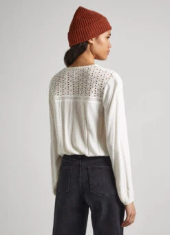 EYELET OPEN WEAVE BLOUSE -Winter Clothes Store PL304671 808 04 MO