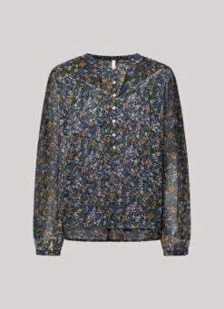 FLORAL PRINT CHIFFON BLOUSE -Winter Clothes Store PL304672 0AA 01 FL