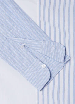 LONG STRIPED POPLIN SHIRT -Winter Clothes Store PL304675 0AA 03 FL