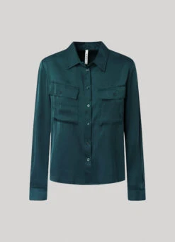 REGULAR FIT SATIN SHIRT 13 REGULAR FIT SATIN SHIRT -Winter Clothes Store PL304676 692 01 FL