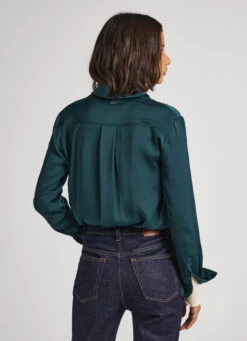 REGULAR FIT SATIN SHIRT 12 REGULAR FIT SATIN SHIRT -Winter Clothes Store PL304676 692 04 MO