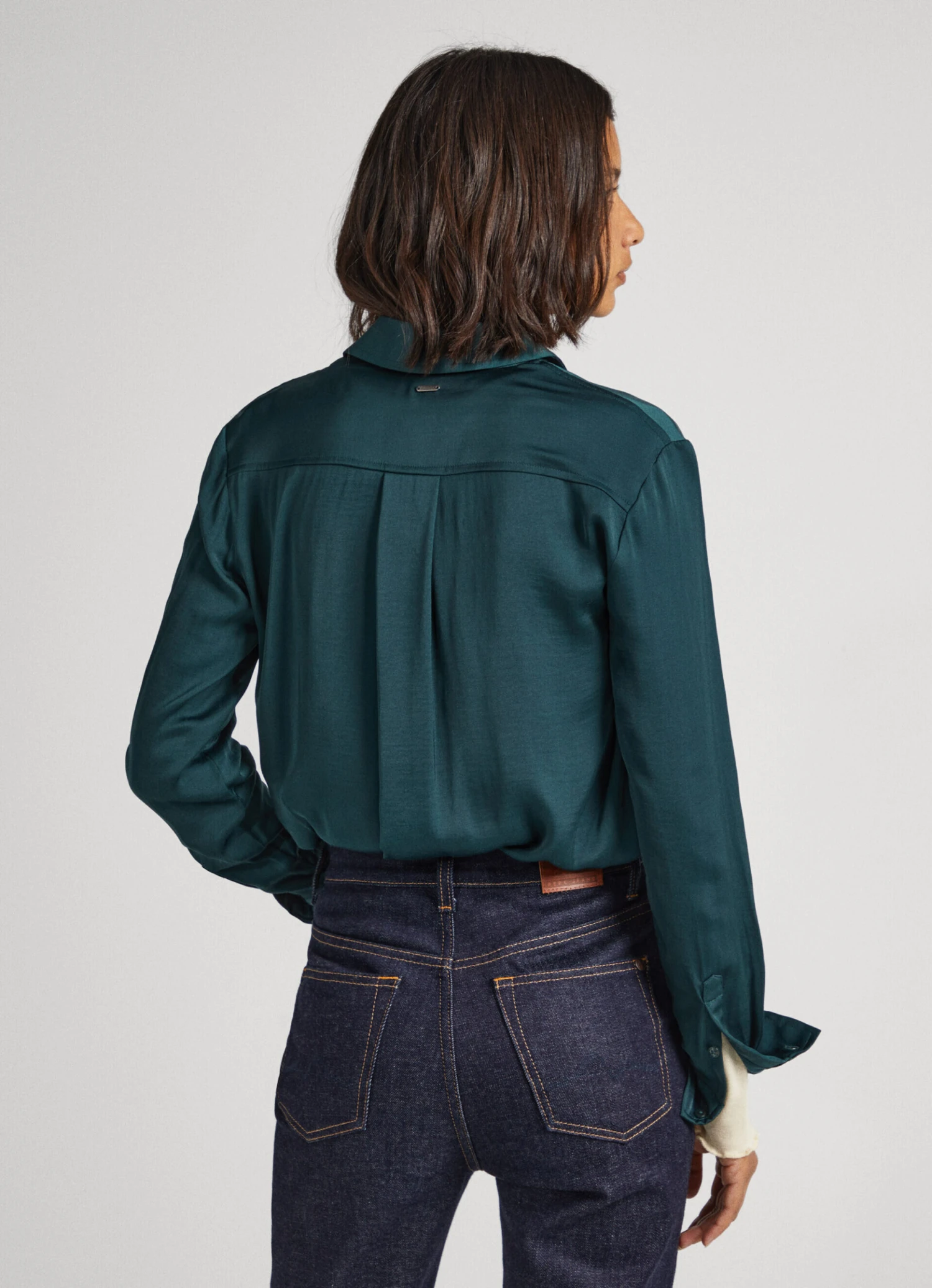 REGULAR FIT SATIN SHIRT 6 REGULAR FIT SATIN SHIRT - Image 4