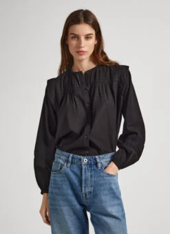 COTTON TWILL BLOUSE