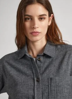 HERRINGBONE COTTON OVERSHIRT -Winter Clothes Store PL304684 963 03 MO