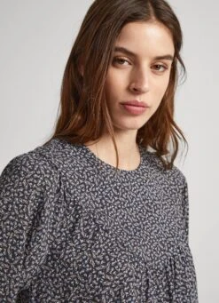 FLORAL PRINT DOBBY BLOUSE -Winter Clothes Store PL304685 0AA 03 MO