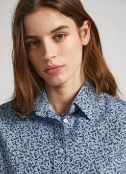 FLORAL PRINT COTTON SHIRT -Winter Clothes Store PL304686 0AA 03 MO