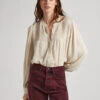 PLEATED BLOUSE -Winter Clothes Store PL304692 847 01 MO