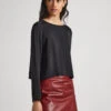 CROPPED FIT SATIN BLOUSE 2 CROPPED FIT SATIN BLOUSE -Winter Clothes Store PL304693 999 01 MO