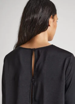 CROPPED FIT SATIN BLOUSE -Winter Clothes Store PL304693 999 04 MO