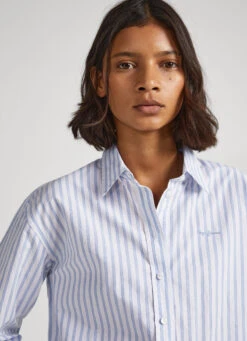 STRIPED POPLIN SHIRT -Winter Clothes Store PL304701 800 03 MO