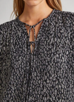 ANIMAL PRINT V NECKLINE BLOUSE -Winter Clothes Store PL304719 999 04 MO