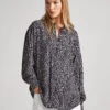 FLOWY ANIMAL PRINT SHIRT