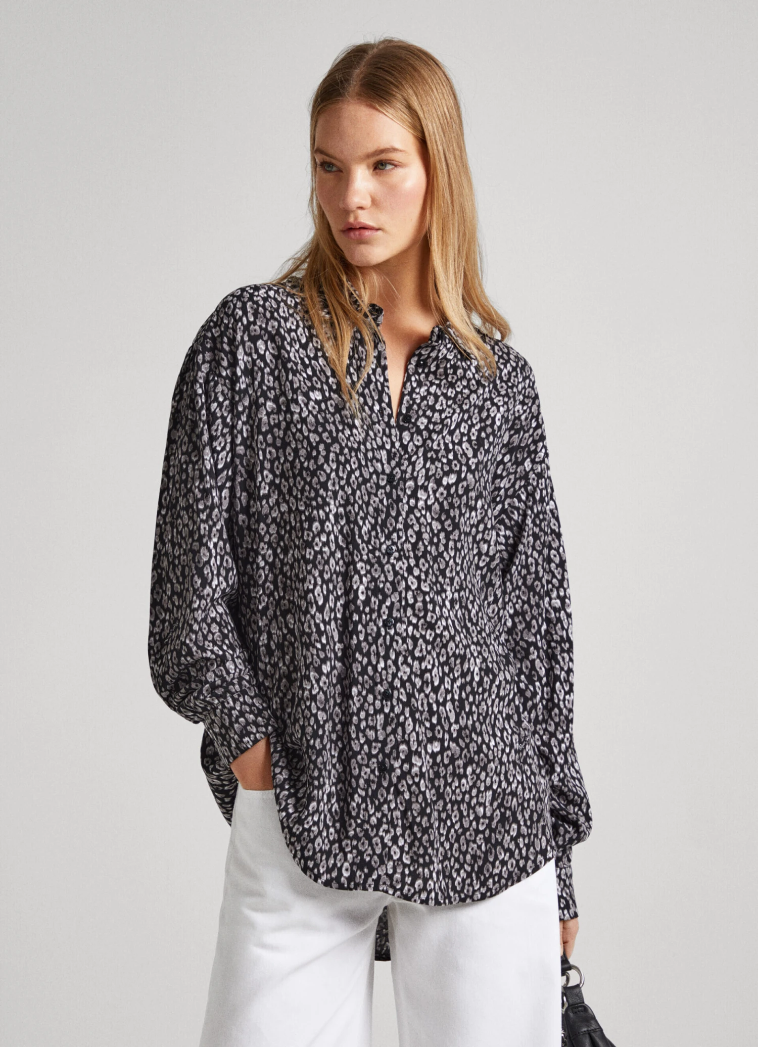 FLOWY ANIMAL PRINT SHIRT 3 FLOWY ANIMAL PRINT SHIRT