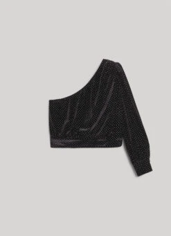 VELVET BLOUSE WITH SPARKLE DETAIL -Winter Clothes Store PL304733 999 01 FL